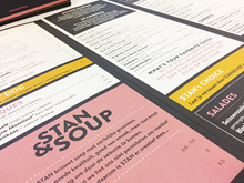 DTP menukaart STAN&CO Arnhem
