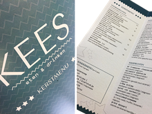 Kerstmenu ontwerp binnen bestaande huisstijl Kees Poortugaal
